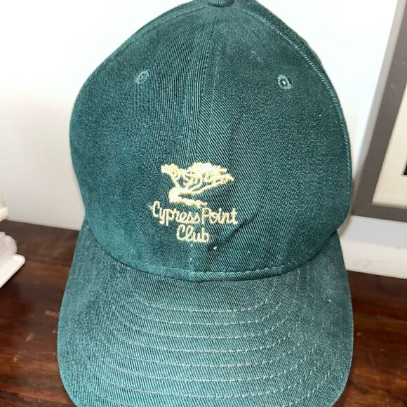 Cypress Point Club Golf Cap Hat Alister MacKenzie sewn Logo 7 5/8 Fitted Green. - Picture 1 of 6